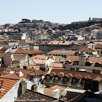 Buy canvas prints of Aweinspiring Lisbon Rooftops by Dudley Wood