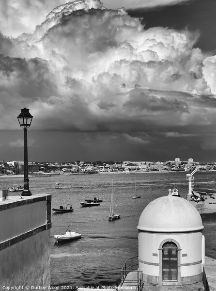 Tempest Brews Over Cascais Bay Picture Board by Dudley Wood