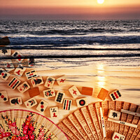 Buy canvas prints of Majestic Mahjong Sunset by Dudley Wood