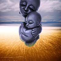 Buy canvas prints of Serene Motherly Love by Dudley Wood