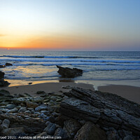 Buy canvas prints of Serene Sunset at Cresmina Beach by Dudley Wood