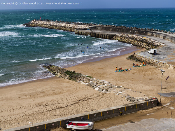 Thrashing Waves of Ericeira Picture Board by Dudley Wood