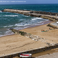 Buy canvas prints of Thrashing Waves of Ericeira by Dudley Wood
