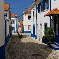 Buy canvas prints of Charming Ericeira Backstreet by Dudley Wood