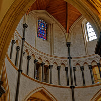 Buy canvas prints of Majestic Knights Templar Church by Dudley Wood