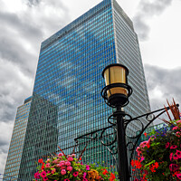 Buy canvas prints of Towering Business Complex by Dudley Wood