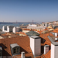 Buy canvas prints of Breathtaking Lisbon Rooftop View by Dudley Wood