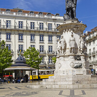 Buy canvas prints of The Captivating Charm of Luiz de Camoes Square by Dudley Wood