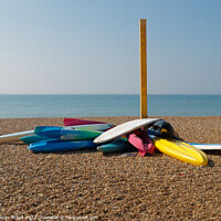 Buy canvas prints of Serene Sea Kayaks by Dudley Wood