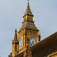 Buy canvas prints of Big Ben clock face by Dudley Wood