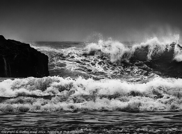 Majestic Monochrome Waves Picture Board by Dudley Wood