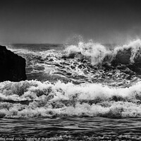 Buy canvas prints of Majestic Monochrome Waves by Dudley Wood