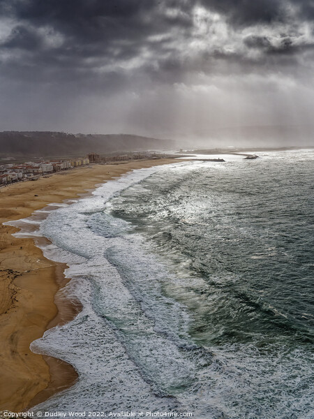 Majestic Nazare Beach Picture Board by Dudley Wood