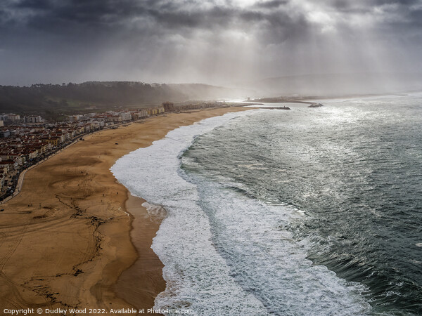 Majestic Nazare Beach Picture Board by Dudley Wood