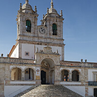 Buy canvas prints of Church Nazare by Dudley Wood