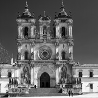 Buy canvas prints of Monastery Alcobaça monochrome by Dudley Wood
