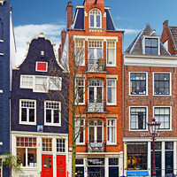 Buy canvas prints of Narrow houses Amsterdam 2 by Dudley Wood