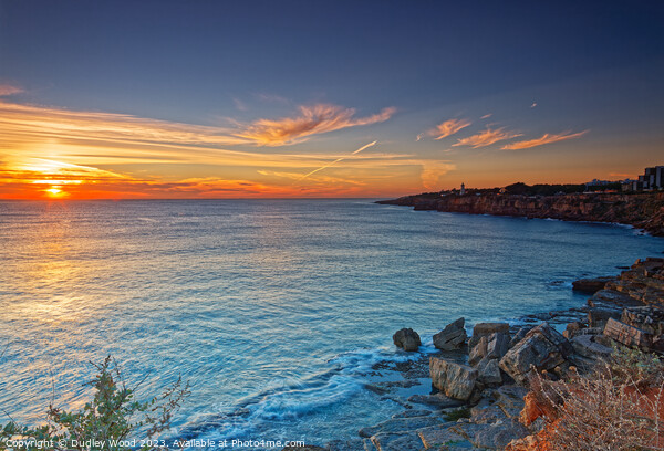 Sunset Cascais Picture Board by Dudley Wood