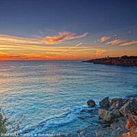 Buy canvas prints of Sunset Cascais by Dudley Wood