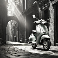 Buy canvas prints of Classic Scooter Mood by Artificial Adventures