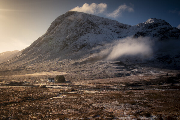 Sunrise at Lagangarbh Cottage in Glencoe Picture Board by Pete Stevens