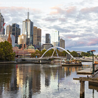Buy canvas prints of Melbourne at Sunset by martin berry
