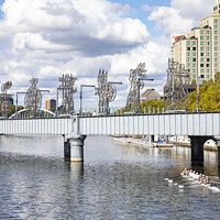 Buy canvas prints of Melbourne and Yarra River by martin berry