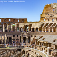 Buy canvas prints of Rome Colosseum Interior Italy by martin berry