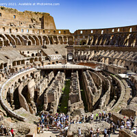 Buy canvas prints of Rome Colosseum Interior by martin berry
