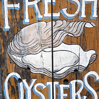 Buy canvas prints of Fresh Oysters Board by martin berry
