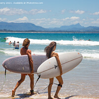 Buy canvas prints of Surfers Byron Bay Australia by martin berry