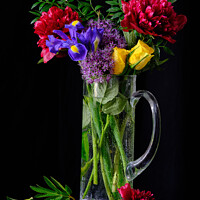 Buy canvas prints of Spring flowers in vase by Christopher Murratt