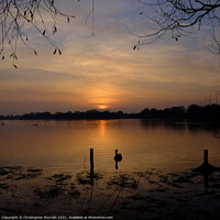 Buy canvas prints of Lakeside sunset by Christopher Murratt