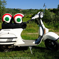 Buy canvas prints of Vespa and helmets by Christopher Murratt