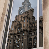 Buy canvas prints of Liver Bird Reflected by Christopher Murratt