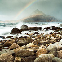 Buy canvas prints of Elgol Rainbow by Benjamin Elliott