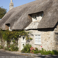 Buy canvas prints of A Thatched Cottage by Benjamin Elliott