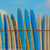 Buy canvas prints of Surfboards Stack by Errol D'Souza