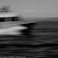 Buy canvas prints of Speeding Yacht - Black and White by Errol D'Souza