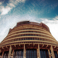 Buy canvas prints of The Beehive - New Zealand Parliament House by Errol D'Souza