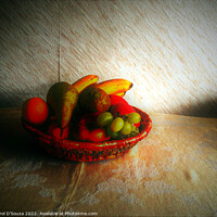 Buy canvas prints of Still life of mixed fruit in a basket by Errol D'Souza