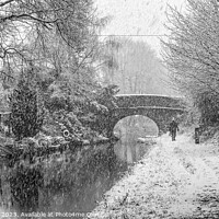 Buy canvas prints of Snow On The Canal by Richard Stoker