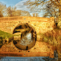 Buy canvas prints of Bridge reflection at Lacock, England   by Arion Espinola
