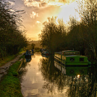 Buy canvas prints of Sunset at the canal, Wiltshire,England  by Arion Espinola