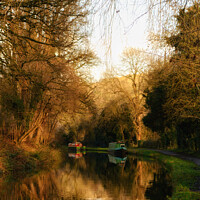 Buy canvas prints of Narrow Boats at the canal  by Arion Espinola