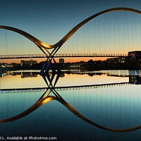 Buy canvas prints of Infinity Bridge Stockton on Tees by Mick Evans