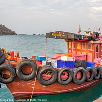 Buy canvas prints of a fisherman boat at the Gulf of Thailand	 by Wilfried Strang