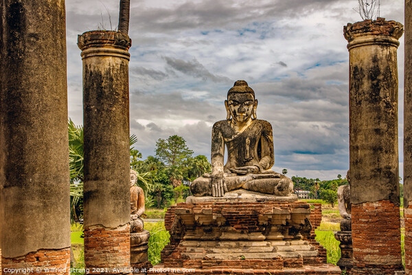 Buddha Statue in Inwa Mandalay Burma Myanmar	 Picture Board by Wilfried Strang