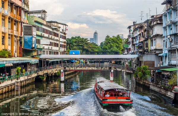 through the canal or klong of Bangkok Thailand Southeast Asia	 Picture Board by Wilfried Strang