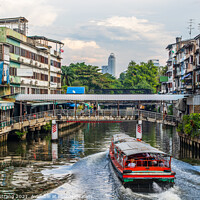 Buy canvas prints of through the canal or klong of Bangkok Thailand Southeast Asia	 by Wilfried Strang